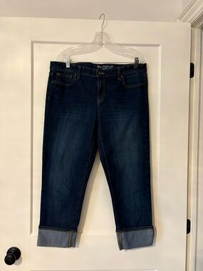 GAP Dark Blue Cropped Straight Jeans